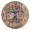 ORIGEN Home Decor - Reloj Árbol Vida  Adorno Pared | Relojes Marrón - 58x4x58 cm