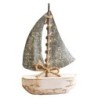 ORIGEN Home Decor - Figura Barco  Figuras | Marinero gris - 13x2x8 cm