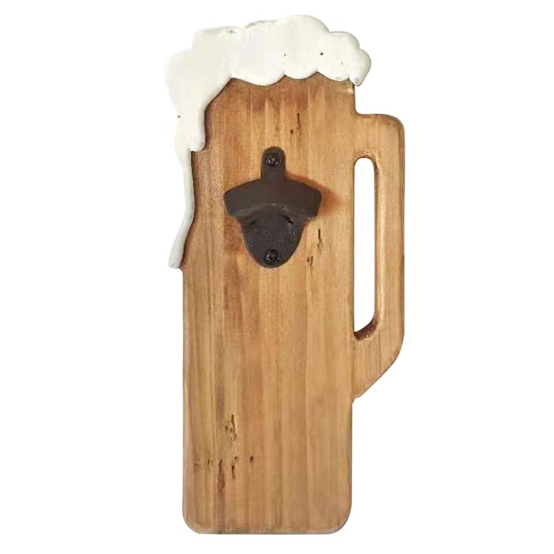 ORIGEN Home Decor - Abridor botellas jarra beer  Cocina | Abrebotellas Marrón - 36x4x17 cm