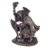 ORIGEN Home Decor - Figura Bruja Cailleach  Figuras | Bronce Plateado - 17x10x15 cm