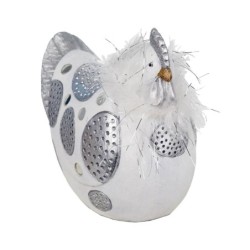 Signes Grimalt By SIGRIS - Figura Gallina Blanco de Resina | Figura de Gallina Figuras De Resina Para Jardin Figura Resina Decor