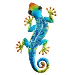 ORIGEN Home Decor - Adorno pared lagarto  Adorno Pared | Jardin Azul - 1x19x39 cm