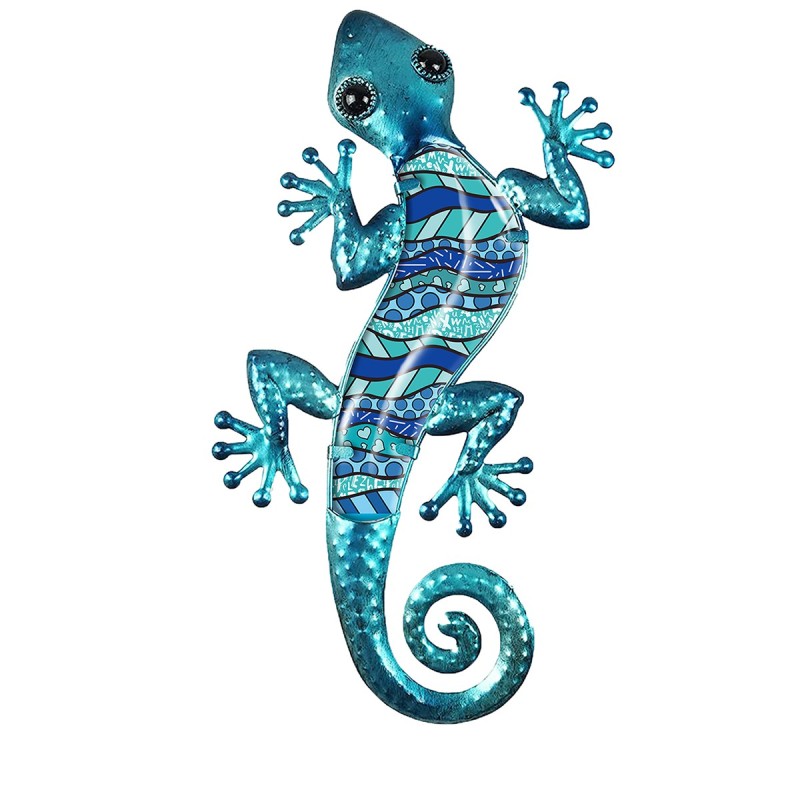 ORIGEN Home Decor - Adorno pared lagarto  Adorno Pared | Jardin Azul - 1x19x39 cm