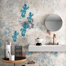 ORIGEN Home Decor - Adorno pared lagarto  Adorno Pared | Jardin Azul - 1x19x39 cm