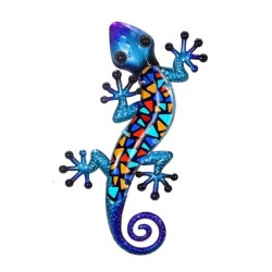 ORIGEN Home Decor - Adorno pared lagarto  Adorno Pared | Jardin Azul - 1x19x39 cm