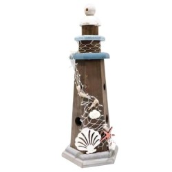 ORIGEN Home Decor - Figura Faro  Figuras | Marinero Azul - 35x12x14 cm