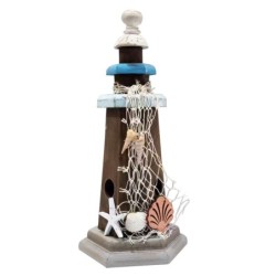 ORIGEN Home Decor - Figura Faro  Figuras | Marinero Azul - 24x10x12 cm