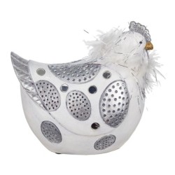 Signes Grimalt By SIGRIS - Figura Gallina Blanco de Resina | Figura de Gallina Figuras De Resina Para Jardin Figura Resina Decor