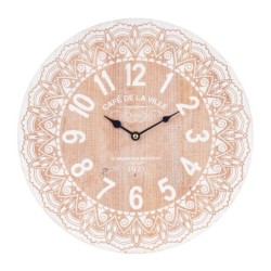 ORIGEN Home Decor - Reloj pared rústico  Adorno Pared | Relojes Marrón - 34x4x34 cm