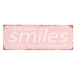 ORIGEN Home Decor - Adorno Pared Frases Vida  Adorno Pared | Placas Metal Rojo - 13x0x36 cm