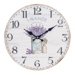 ORIGEN Home Decor - Reloj Lavanda  Adorno Pared | Relojes Lila - 34x4x34 cm