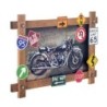 ORIGEN Home Decor Cuadro moto Placas Metal | Placa de Metal Negro Rectangular - 40x60x4cm