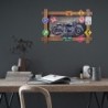 ORIGEN Home Decor Cuadro moto Placas Metal | Placa de Metal Negro Rectangular - 40x60x4cm