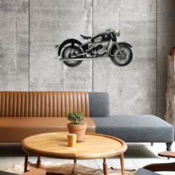 ORIGEN Home Decor Adorno Pared Moto Harley Placas Metal | Placa de Metal Negro - 48x97x4cm