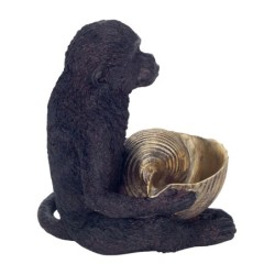 ORIGEN Home Decor Figura Mono Animales | Figura de Mono Negro - 17x15x14cm