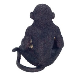 ORIGEN Home Decor Figura Mono Animales | Figura de Mono Negro - 17x15x14cm