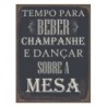 ORIGEN Home Decor Adorno pared portugues Placas Metal | Placa de Metal Negro Rectangular - 33x25x1cm