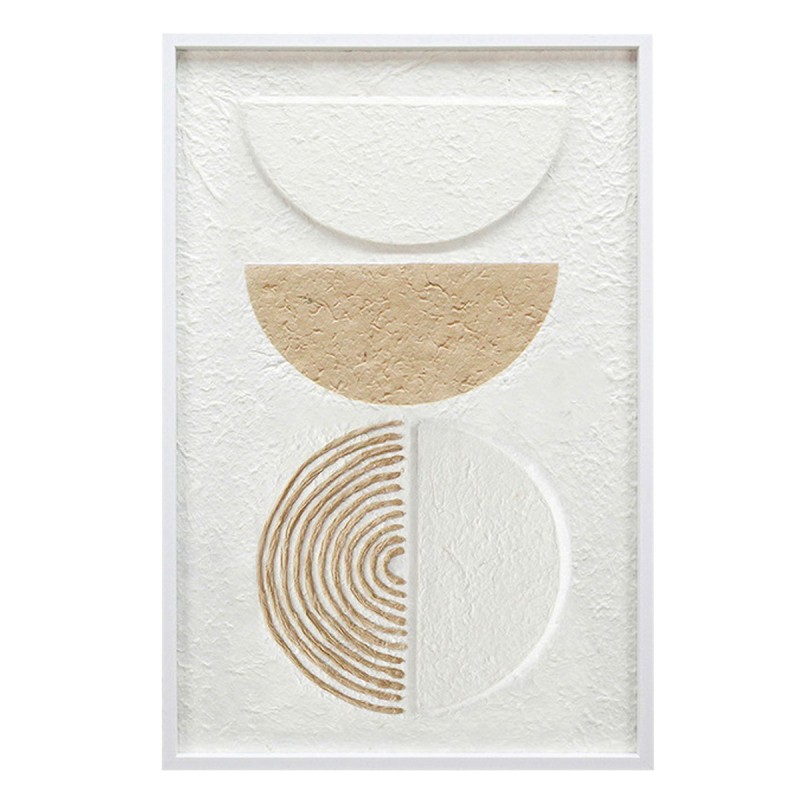 ORIGEN Home Decor Cuadro Abstracto Cuadros | Cuadro Beige Rectangular - 60x40x3cm