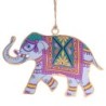 ORIGEN Home Decor Colgante elefante 4 U Colgantes | Colgante Multicolor - 9x14x1cm