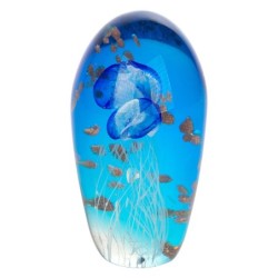 ORIGEN Home Decor - Pisapapel medusas  Regalo | Pisapapeles Azul - 16x9x9 cm