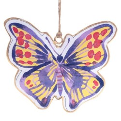 ORIGEN Home Decor Colgante mariposa 4 U Colgantes | Colgante Multicolor - 11x13x1cm