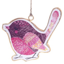 ORIGEN Home Decor Colgante pajaro 4 U Colgantes | Colgante Multicolor - 9x10x1cm