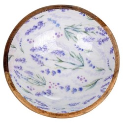 ORIGEN Home Decor Bowl lavanda Cajas Y Bandejas | Cuenco Bol Marrón Redondo - 7x15x15cm