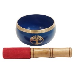 ORIGEN Home Decor Bowl tibetano Complementos Natura | Instrumento de música Azul - 7x12x12cm