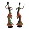 ORIGEN Home Decor Africana Bailarina 2 U Africanas Y Elefantes | Figura de Africana Multicolor - 49x15x8cm