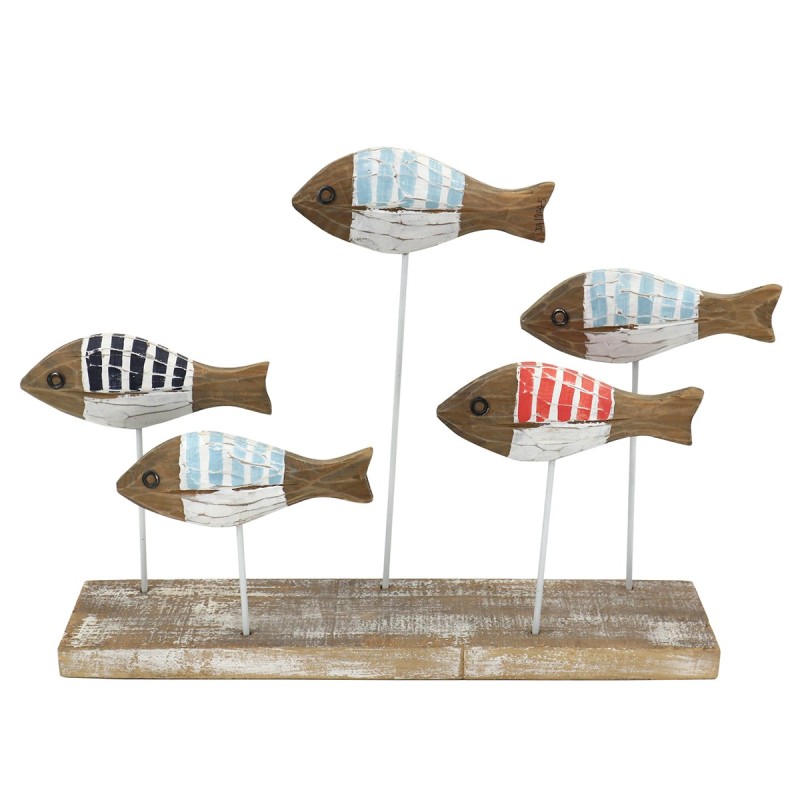 ORIGEN Home Decor - Adorno sobremesa peces  Figuras | Marinero Azul - 27x7x40 cm