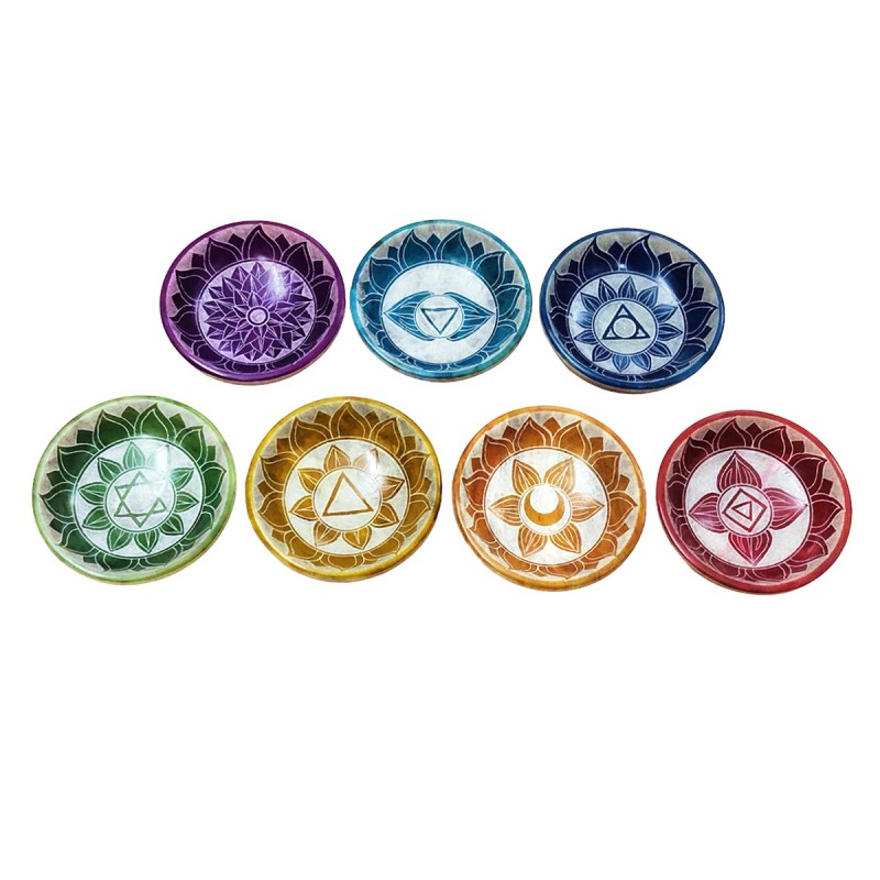 ORIGEN Home Decor Bowl incienso 7 U Complementos Natura | Incienso Multicolor Redondo - 3x9x9cm