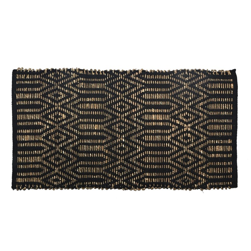 ORIGEN Home Decor Alfombra Alfombras | Alfombra de Entrada Negro Rectangular - 1x80x50cm