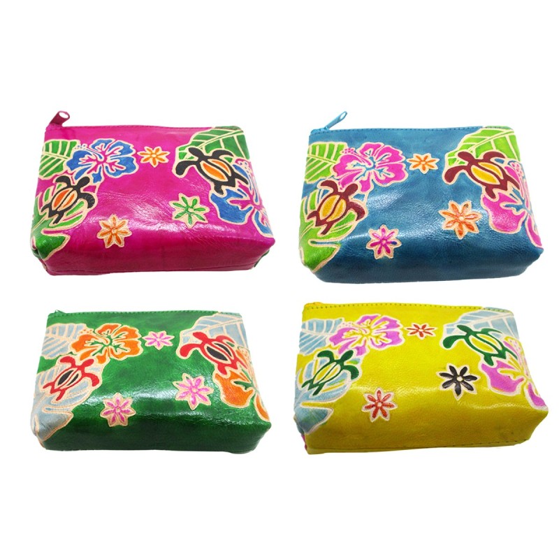 ORIGEN Home Decor Monedero flor 4 U Complementos | Monedero Multicolor Rectangular - 9x12x3cm