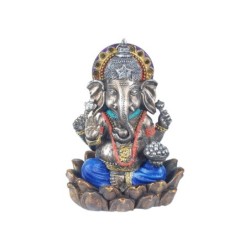 Signes Grimalt By Sigris - Figuras Decorativas | Figura Dios Ganesha Resina - 17 x 11 x 12  cm | Color: Azul