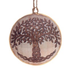 ORIGEN Home Decor Colgante arbol vida 4 U Colgantes | Colgante Multicolor - 8x8x1cm