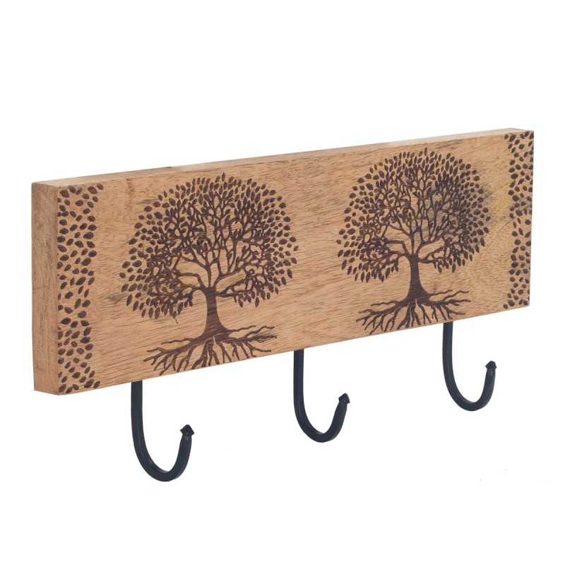 ORIGEN Home Decor Percha pomos arbol de vida Percheros | Perchero Marrón - 16x38x5cm