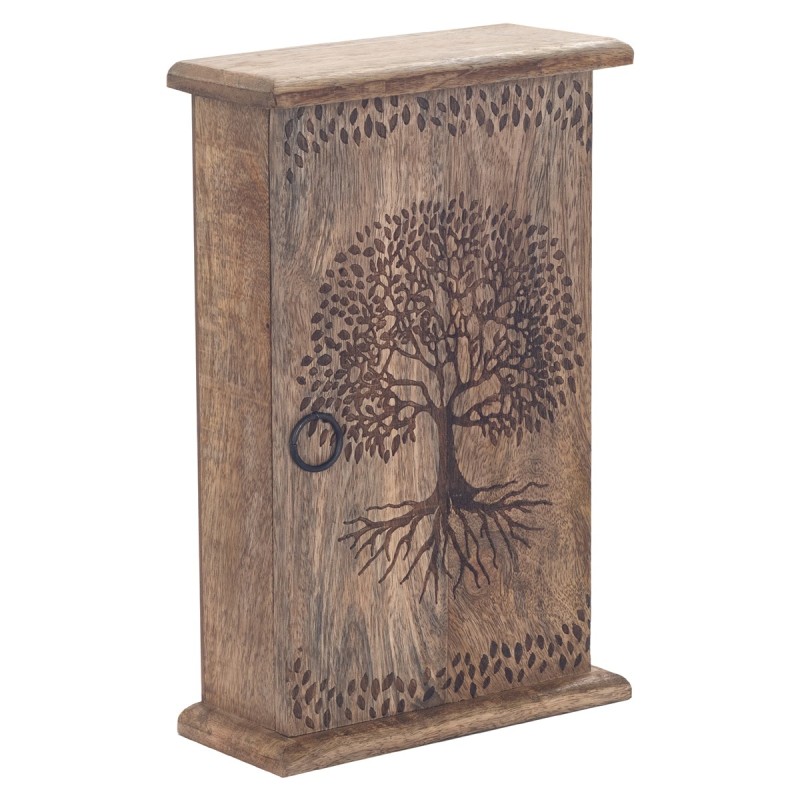 ORIGEN Home Decor Llavero Árbol Vida Cuelgallaves | Marrón - 28x18x8cm