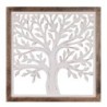 ORIGEN Home Decor Adorno Pared Árbol Vida Placas De Madera | Placa de Madera Blanco Cuadrado - 66x66x4cm