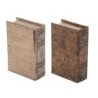 ORIGEN Home Decor Cajas Libro Set 2 Unidades Cajas Libro | Cajas de libro Marrón Rectangular - 17x11x5cm