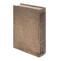 ORIGEN Home Decor Caja libro Buda Cajas Libro | Cajas de libro Gris Rectangular - 30x20x7cm