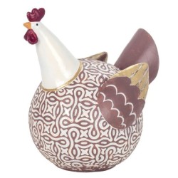 ORIGEN Home Decor Figura Gallina Animales | Figura de Gallina Multicolor - 20x17x13cm