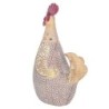 ORIGEN Home Decor Figura Gallina Animales | Figura de Gallina Beige - 27x17x10cm