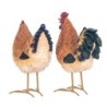 ORIGEN Home Decor Figura Gallina 2 U Animales | Figura de Gallina Naranja - 18x14x9cm