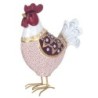 ORIGEN Home Decor Figura Gallina Animales | Figura de Gallina Lila - 24x17x7cm