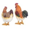 ORIGEN Home Decor Figura Gallina 2 U Animales | Figura de Gallina Naranja - 27x23x11cm