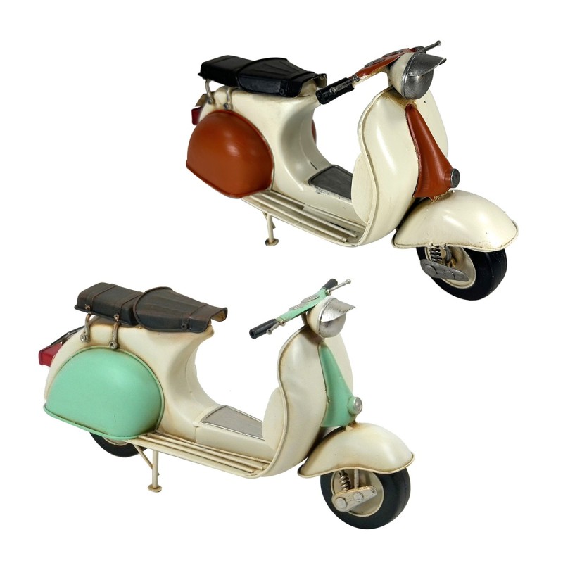 ORIGEN Home Decor Figura Scooter Vespa 2 U Vehiculos | Modelismo Vehículos Terrestres Blanco - 16x28x11cm