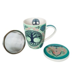 ORIGEN Home Decor Taza arbol vida 4 Uni. Mugs Y Vasos | Taza Multicolor - 12x12x10cm