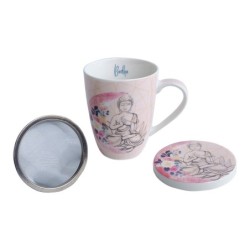 ORIGEN Home Decor Taza estampado4 Uni. Mugs Y Vasos | Taza Azul - 12x12x10cm