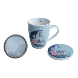 ORIGEN Home Decor Taza estampado4 Uni. Mugs Y Vasos | Taza Azul - 12x12x10cm