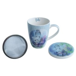 ORIGEN Home Decor Taza estampado4 Uni. Mugs Y Vasos | Taza Azul - 12x12x10cm